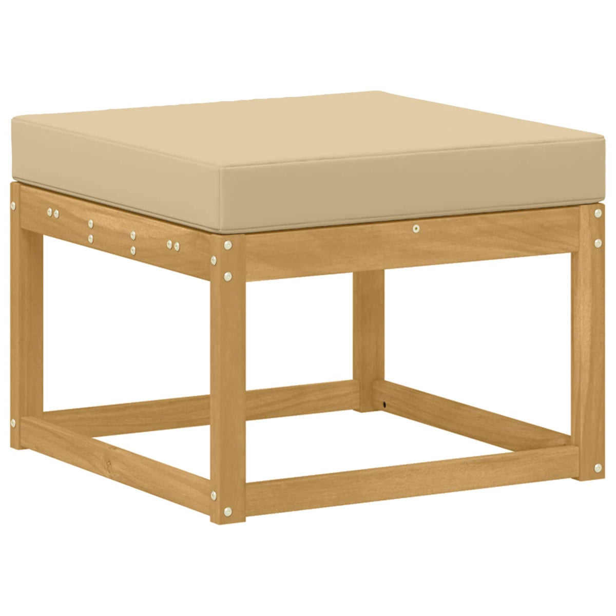 Set vanjskih sofa 9 kom. Bijela i bež Smeđa 59 x 59 x 37 cm