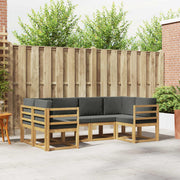 Set vanjskih sofa 6 kom. Bijela i antracit Smeđa 245 x 126,5 x 73 cm