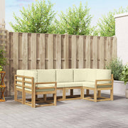 Set vanjskih sofa 6 kom. Bijela i krem Smeđa 245 x 130,5 x 73 cm