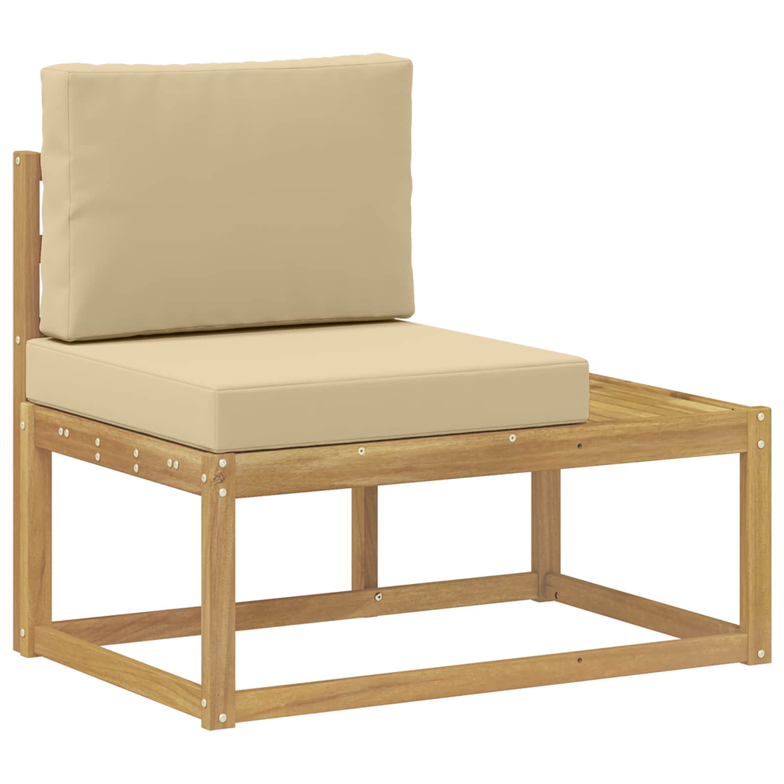Set vanjskih sofa 5 Komad Bijela i bež Poliester
