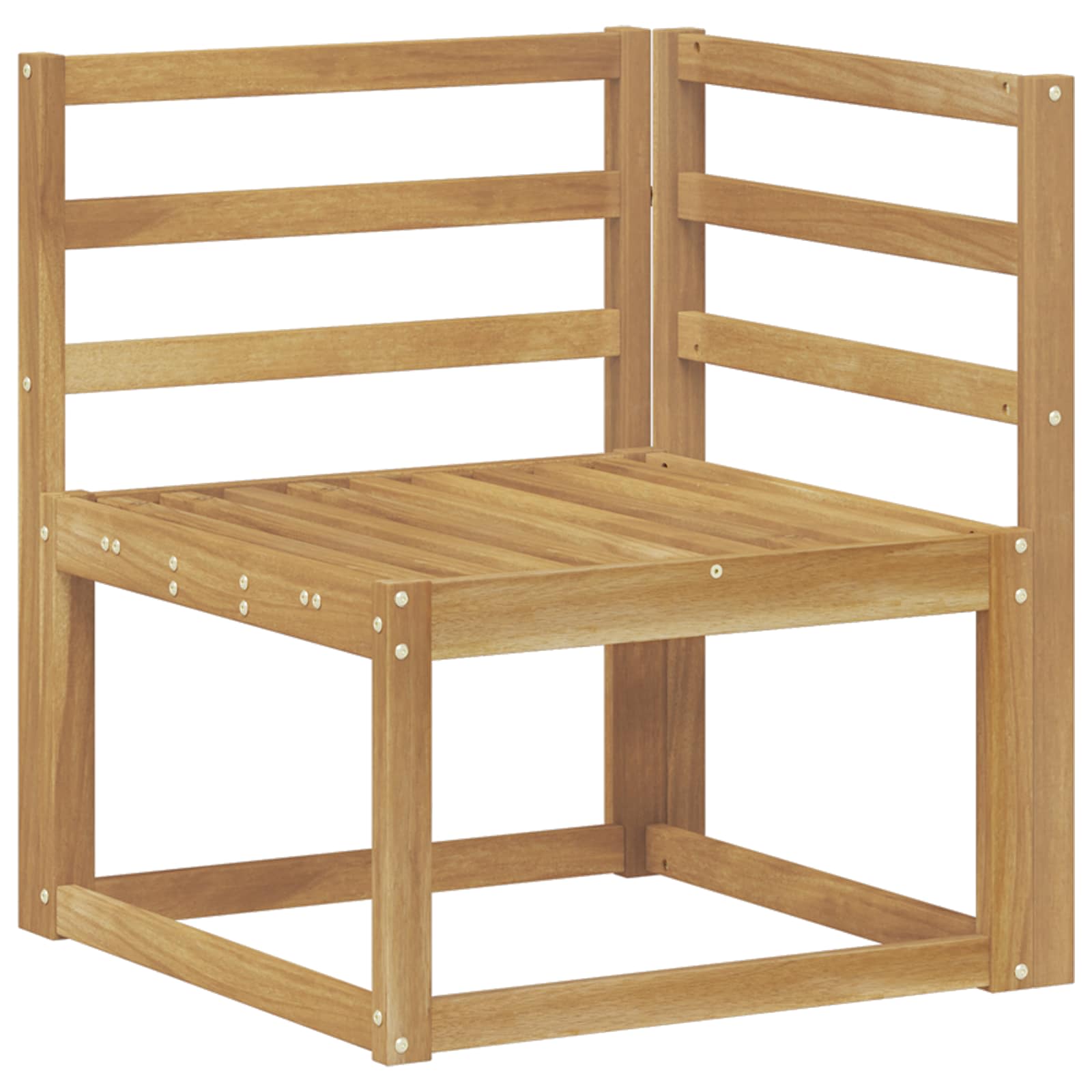 Set vanjskih sofa 10 pcs Bijela Čvrsto drvo akacije