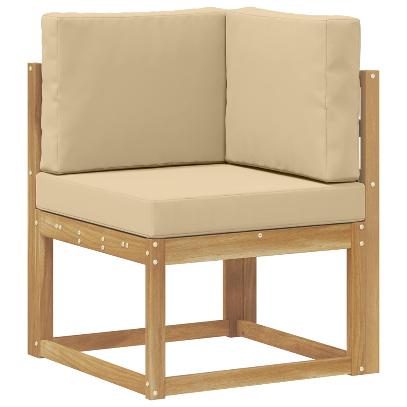 Set vanjskih sofa s jastukom 10 pcs Bijela i bež