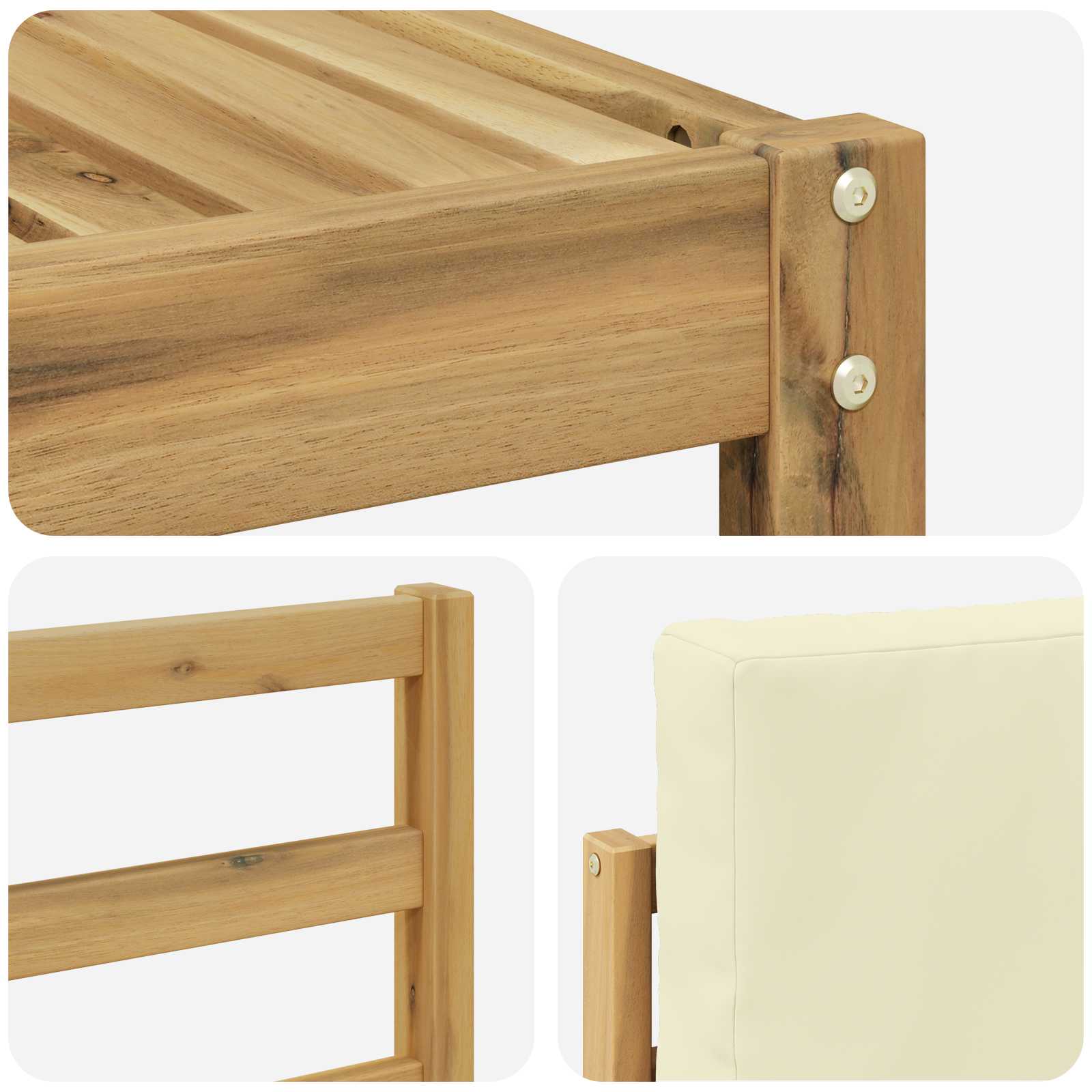 Set vanjskih sofa s jastukom 11 pcs Bijela i krem