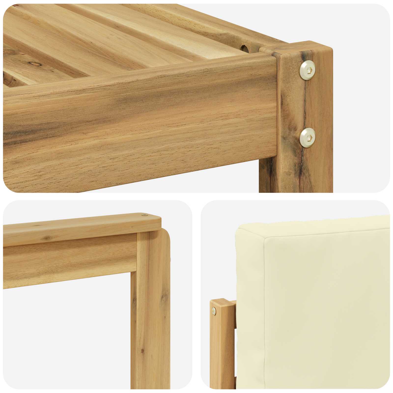 Set vanjskih sofa s jastukom 11 pcs Bijela i krem