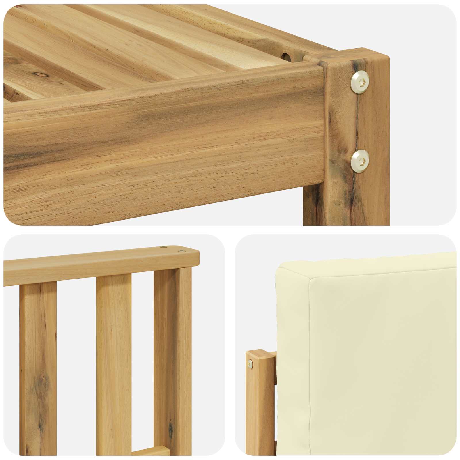 Set vanjskih sofa s jastukom 11 pcs Bijela i krem