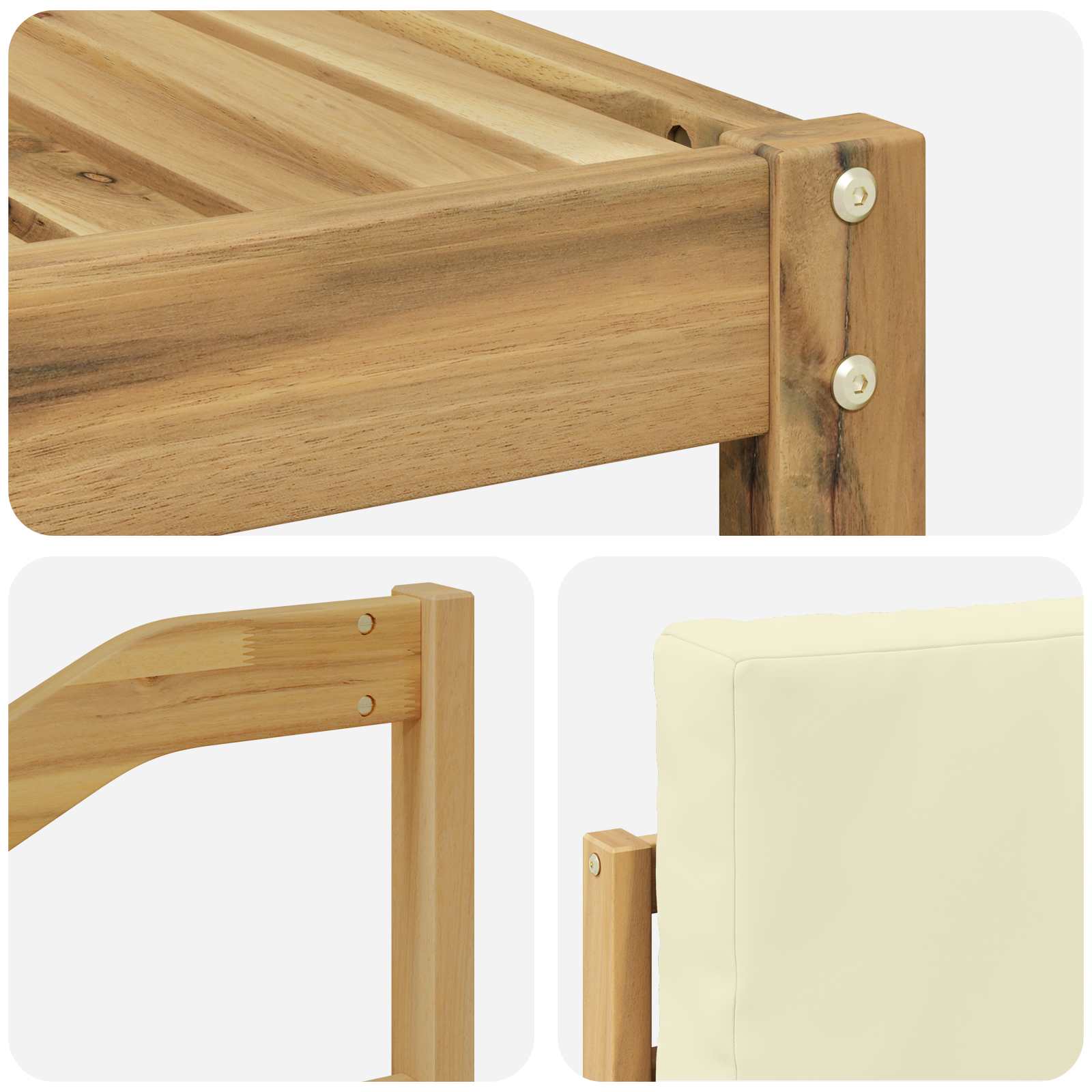 Set vanjskih sofa s jastukom 11 pcs Bijela i krem