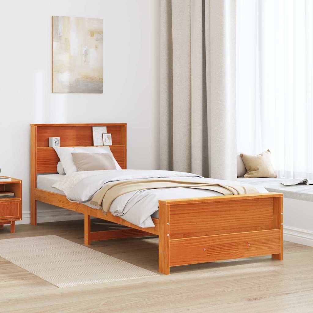 Krevetna konstrukcija Vosak smeđa 75 x 190 cm Konstruirano drvo