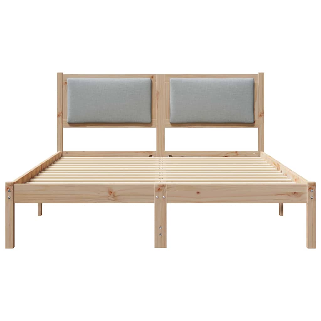 Krevetna konstrukcija s uzglavljem Svijetlo siva 150 x 200 cm Svjetlosiva