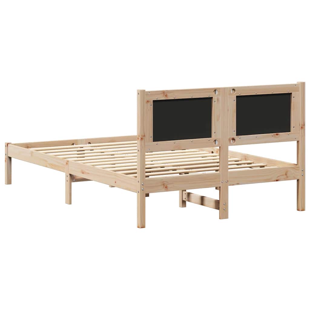 Krevetni okvir s tapiciranim uzglavljem Svijetlo siva Smeđa 120 x 200 cm