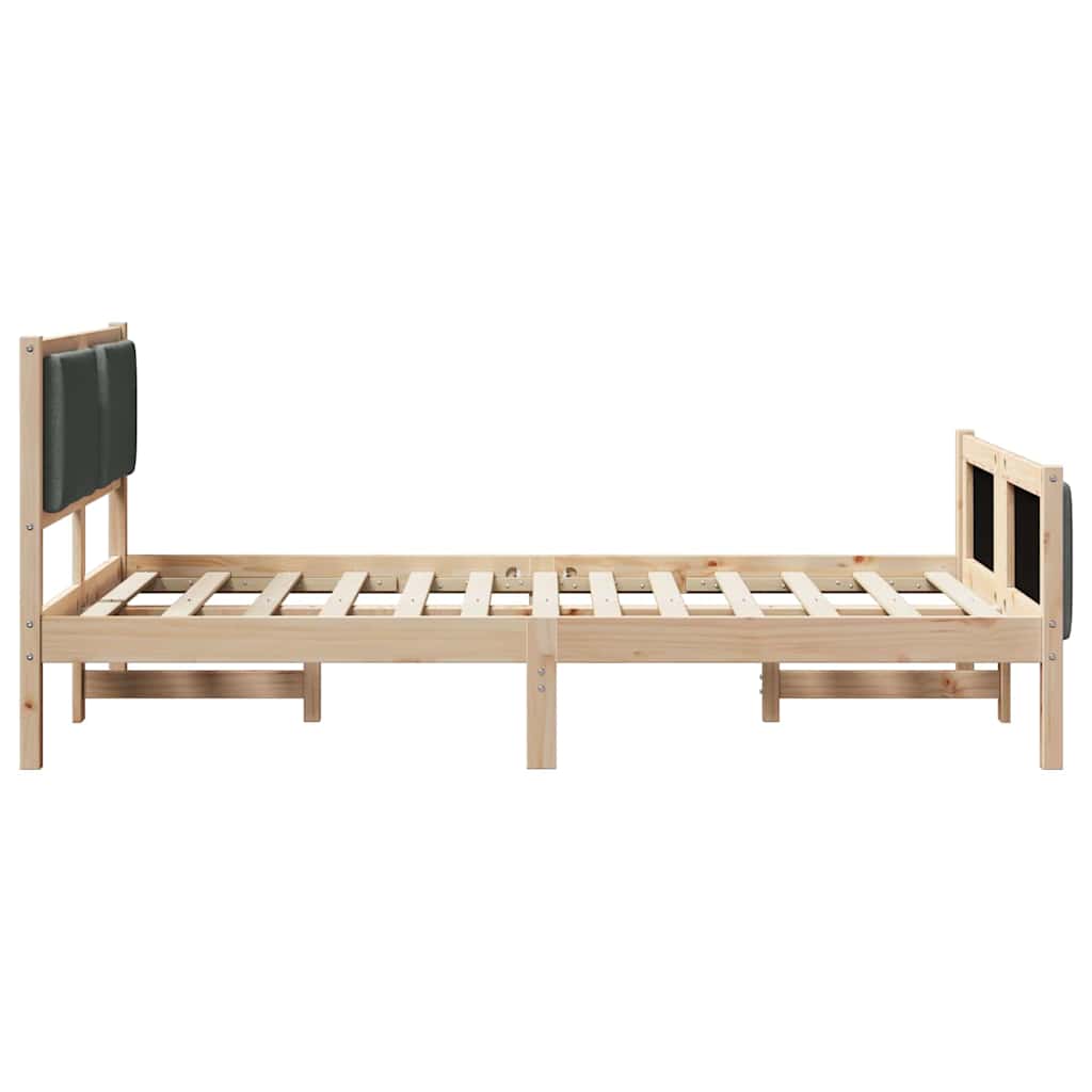 Krevetna konstrukcija Tamno siva 120 x 200 cm tkanina Smeđa