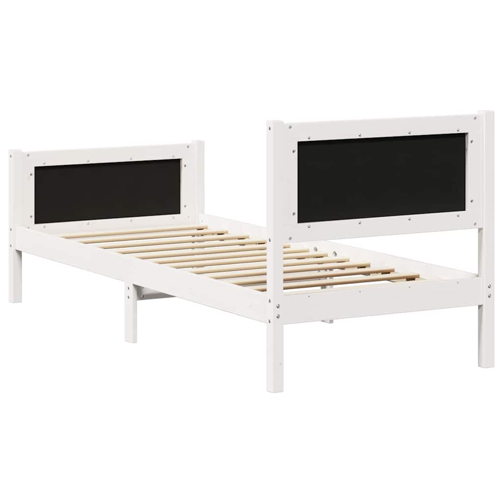 Krevetna konstrukcija Svijetlo siva 80 x 200 cm tkanina Bijela