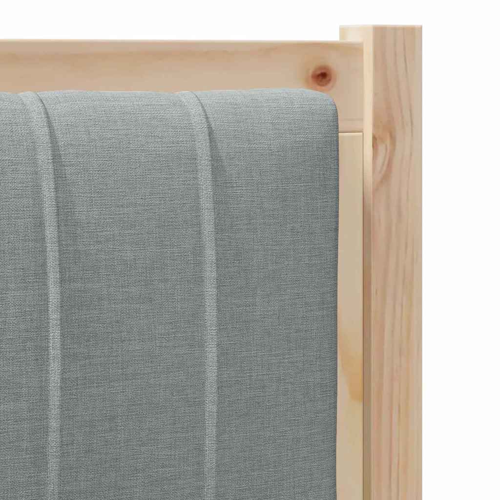 Tapecirani uzglavlje Smeđa 80 cm Čvrsto borovo drvo