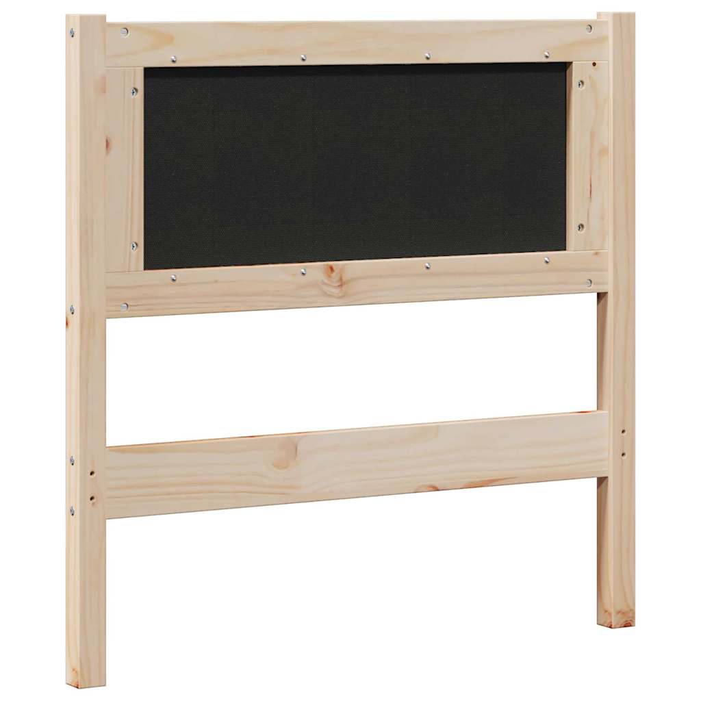 Tapecirani uzglavlje Smeđa 80 cm Čvrsto borovo drvo