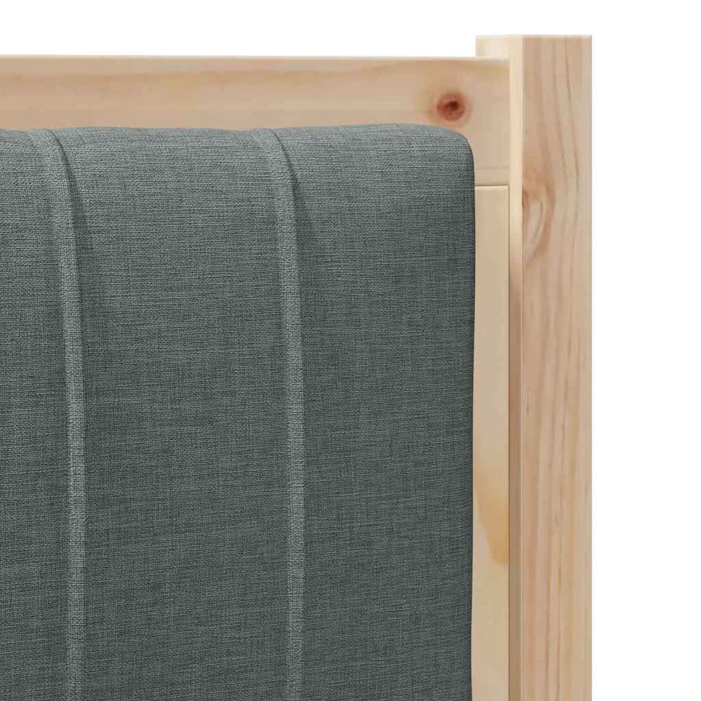 Tapecirani uzglavlje Smeđa 80 cm Čvrsto borovo drvo