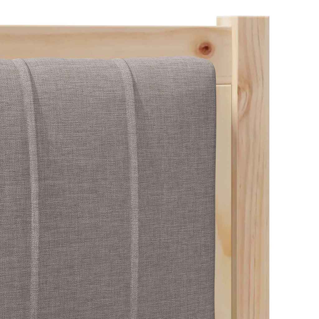 Tapecirani uzglavlje Smeđa 80 cm Čvrsto borovo drvo