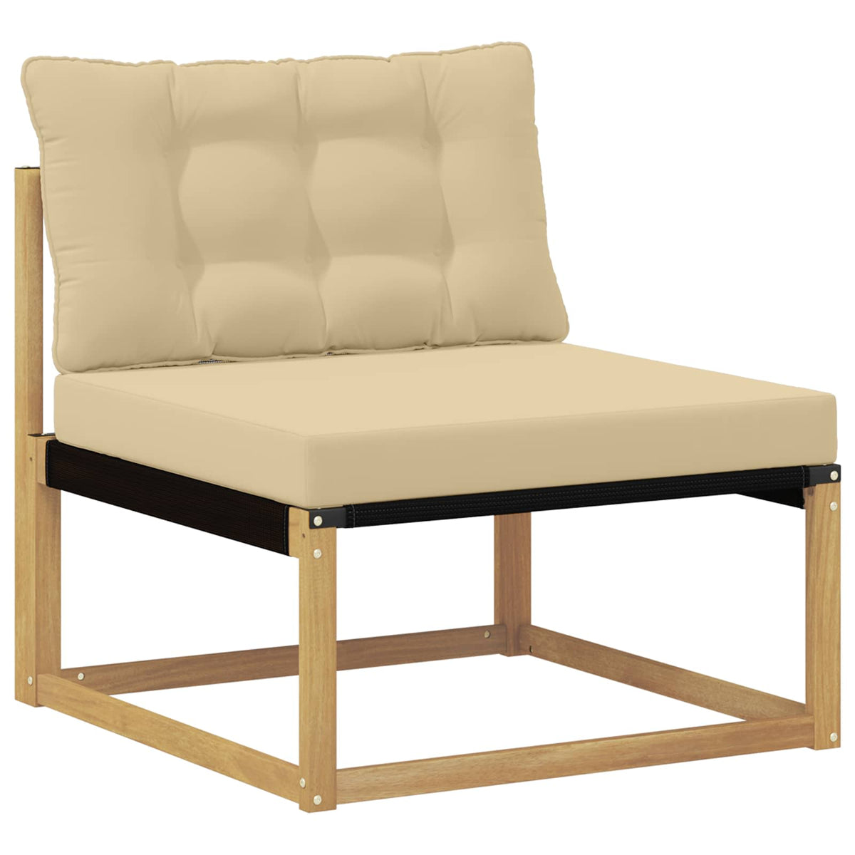 Set vanjskih sofa 6 kom. Bijela i bež Smeđa 79 x 79 x 37 cm