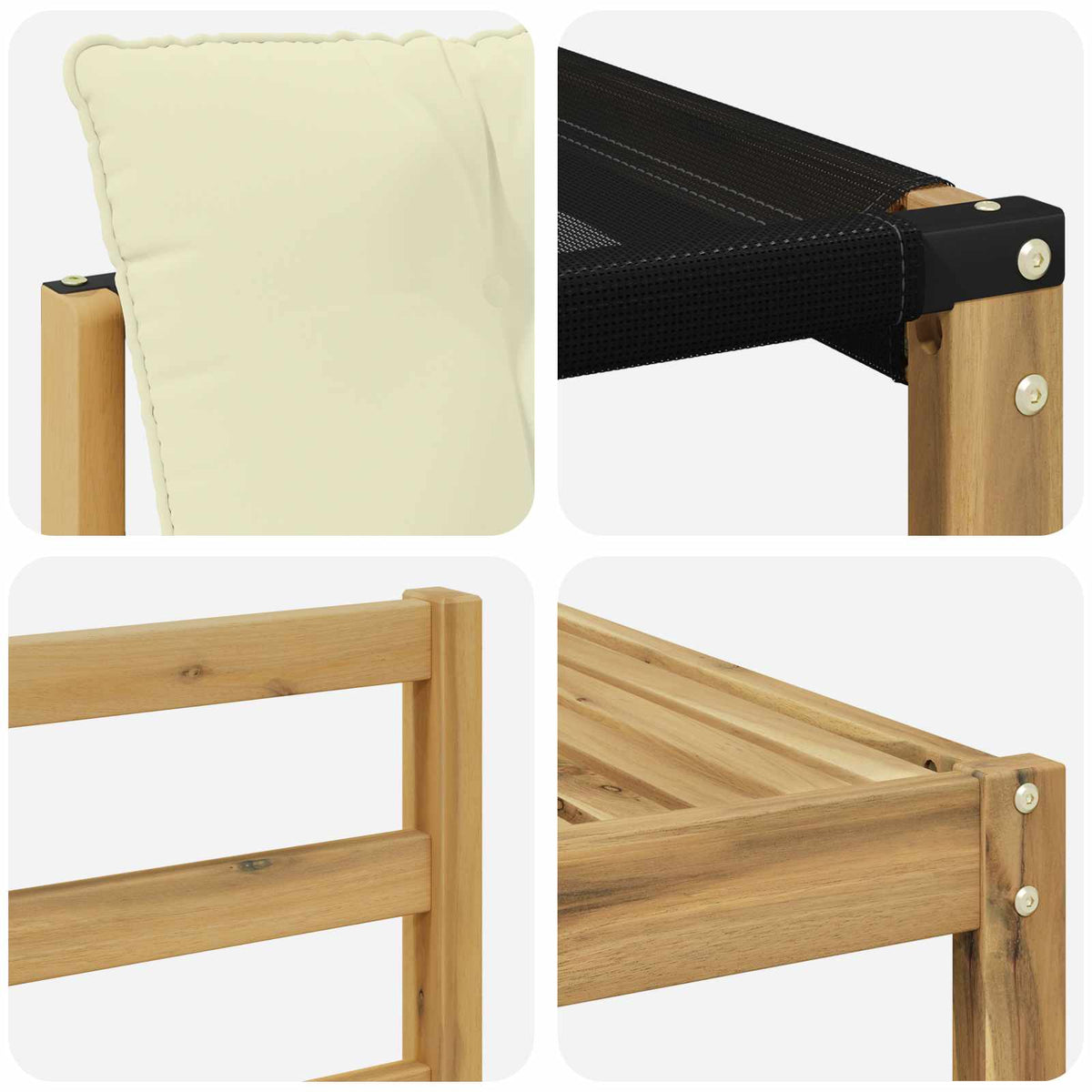 Set vanjskih sofa 8 kom. Bijela i krem