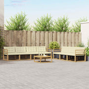 Set vanjskih sofa 8 kom. Bijela i krem