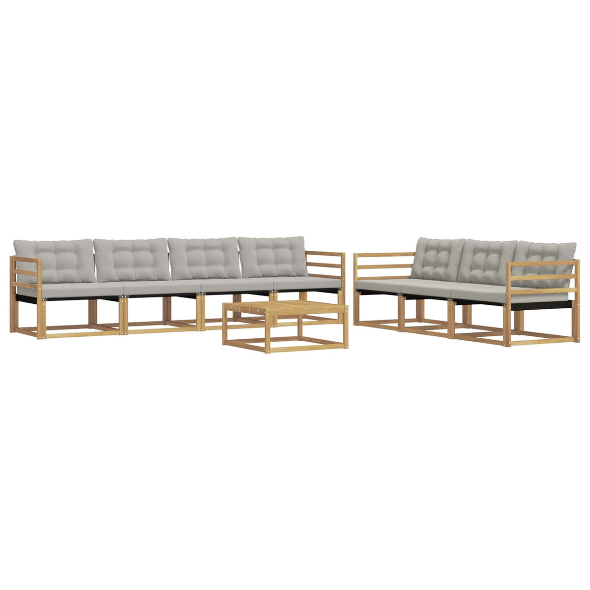 Set vanjskih sofa 8 kom. Bijela i svjetlosiva