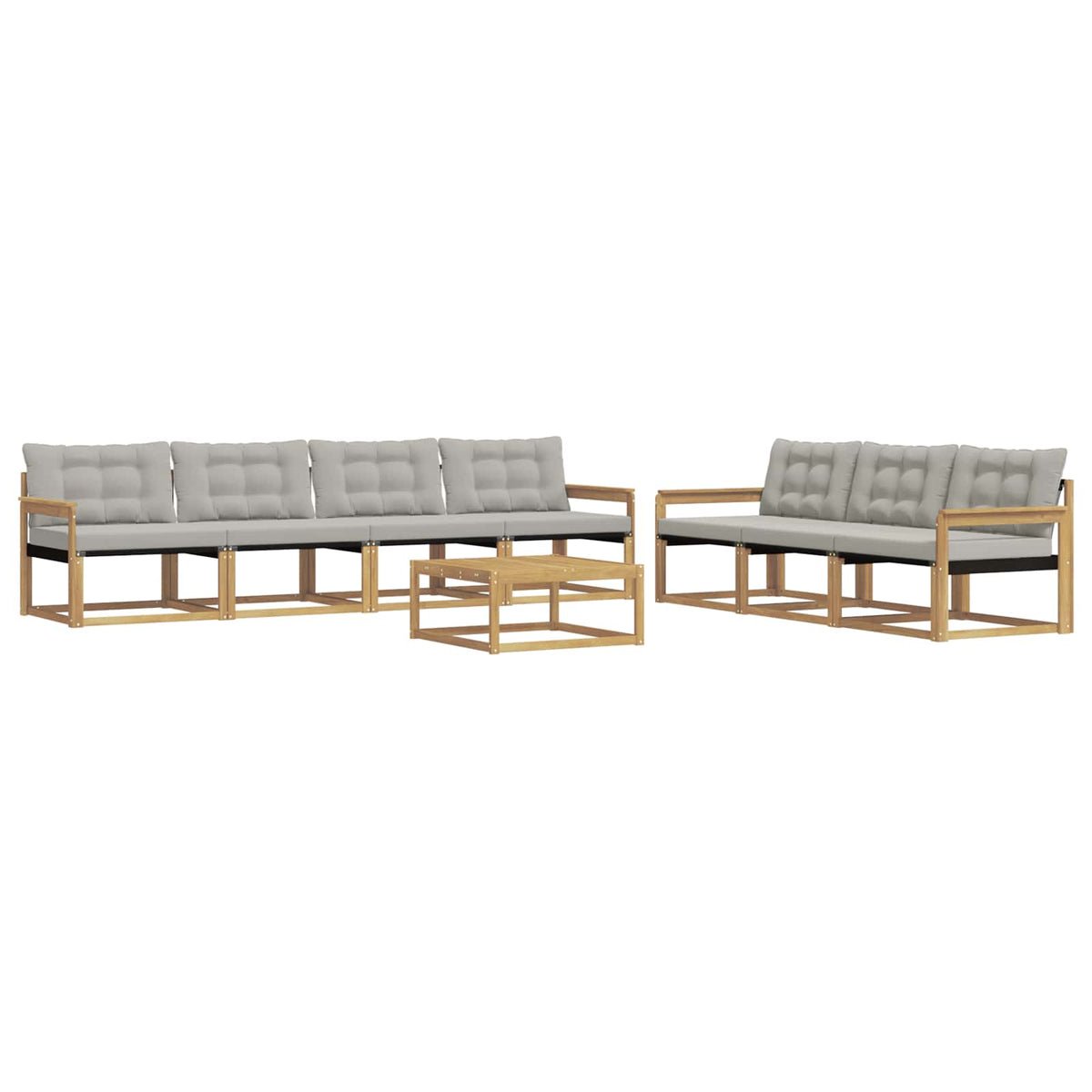Set vanjskih sofa 8 kom. Bijela i svjetlosiva