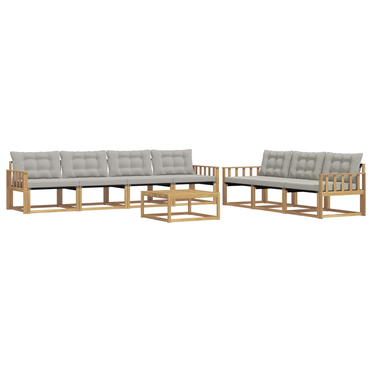 Set vanjskih sofa 8 kom. Bijela i svjetlosiva