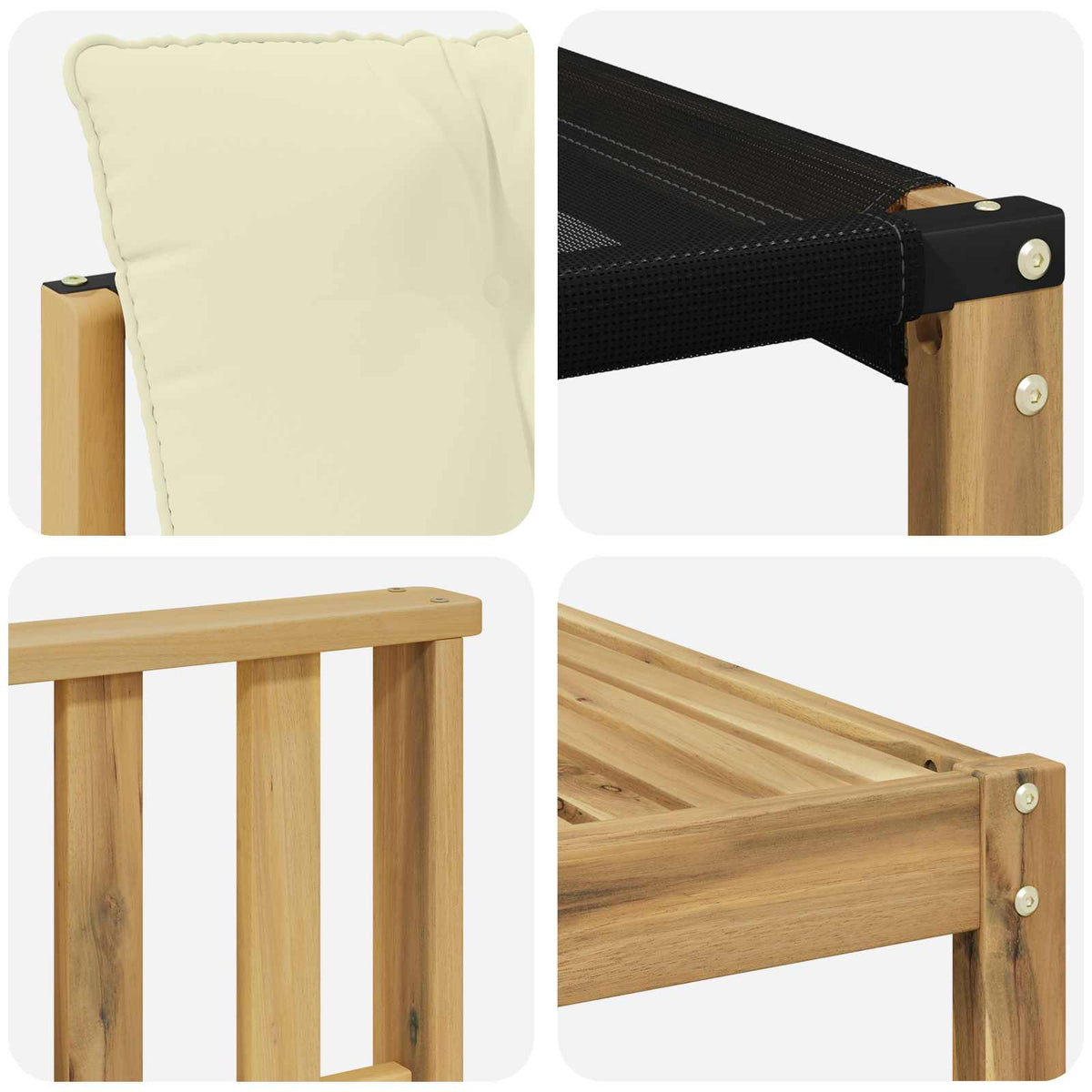 Set vanjskih sofa 8 kom. Bijela i krem Smeđa 79 x 79 x 37 cm