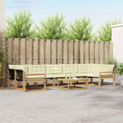 Set vanjskih sofa 8 kom. Bijela i krem Smeđa 79 x 79 x 37 cm