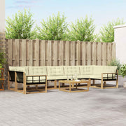 Set vanjskih sofa 8 kom. Bijela i krem Smeđa 79 x 79 x 37 cm