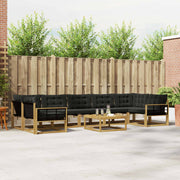 Set vanjskih sofa 8 kom. Bijela i crna Smeđa 79 x 79 x 37 cm