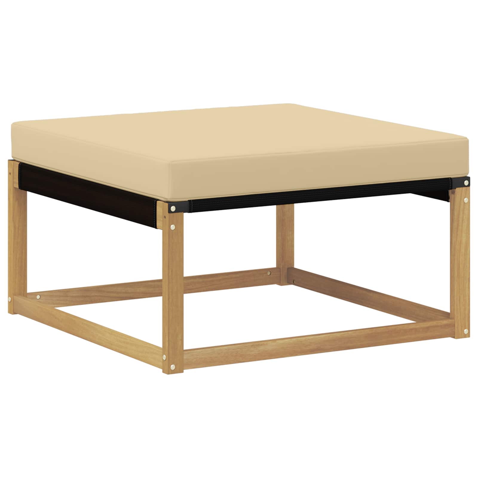 Set vanjskih sofa s jastukom 4 pcs Bijela i bež