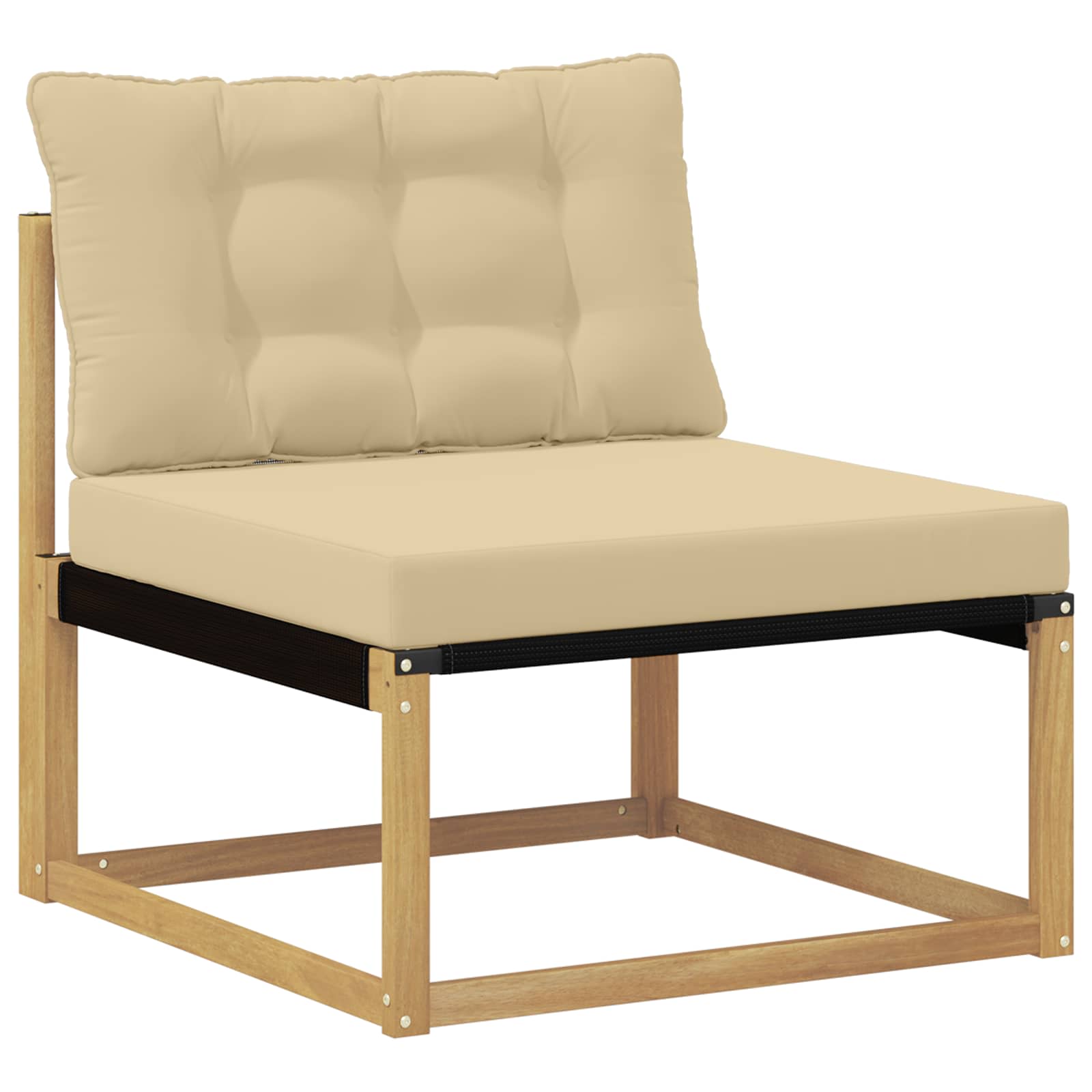 Set vanjskih sofa s jastukom 4 pcs Bijela i bež