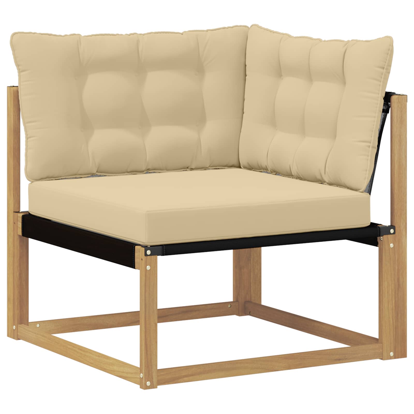 Set vanjskih sofa s jastukom 4 pcs Bijela i bež