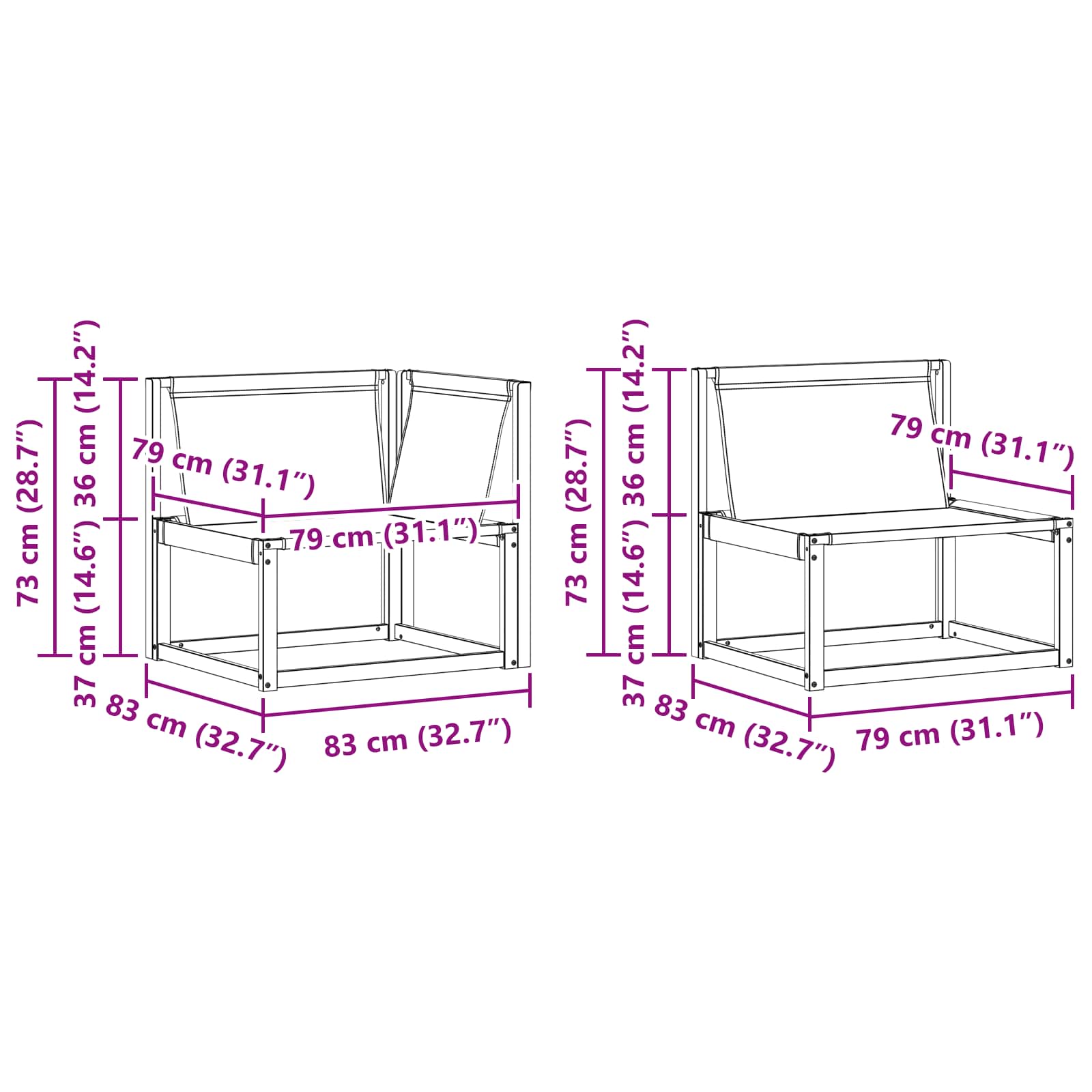 Set vanjskih sofa s jastukom 5 pcs Bijela i crna