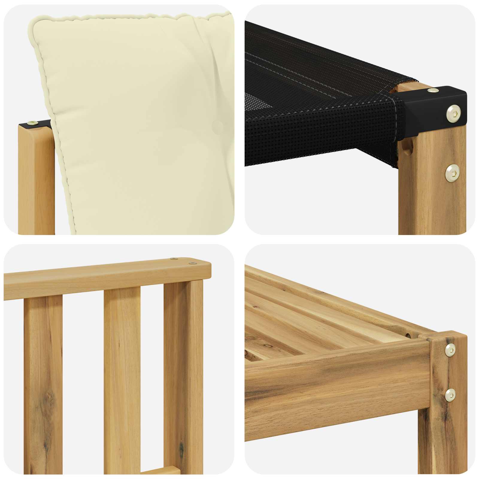 Set vanjskih sofa 6 pcs Bijela i krem