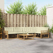 Set vanjskih sofa 6 pcs Bijela i krem