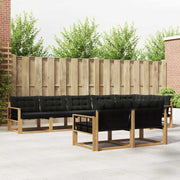 Set vanjskih sofa 8 kom. Bijela i crna Smeđa 406 x 168,5 x 73 cm