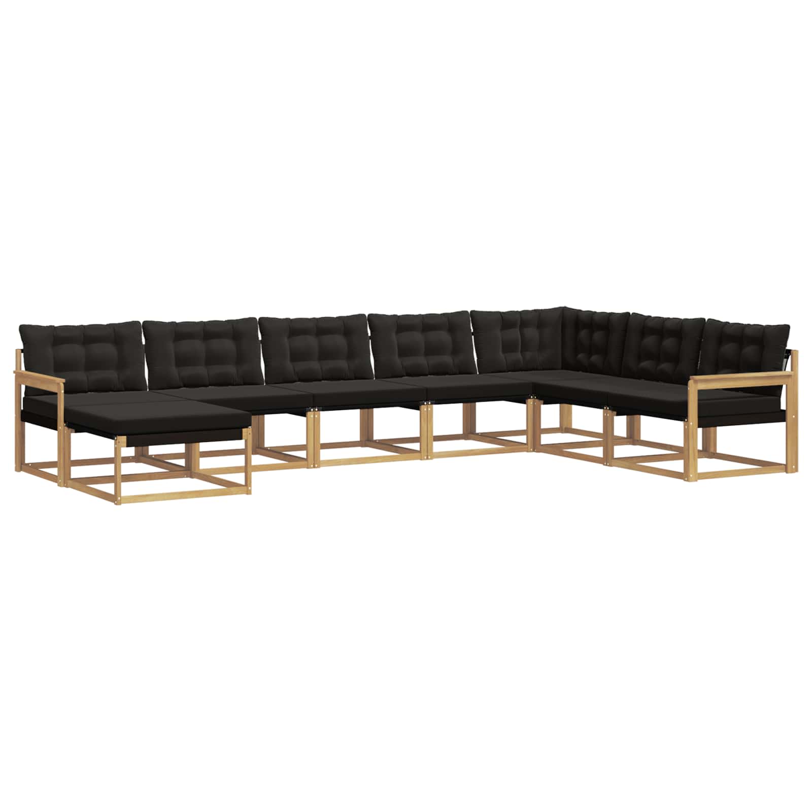 Set vanjskih sofa s jastukom 8 pcs Bijela i crna