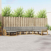 Set vanjskih sofa 8 kom. Bijela i svjetlosiva 406 x 247,5 x 73 cm