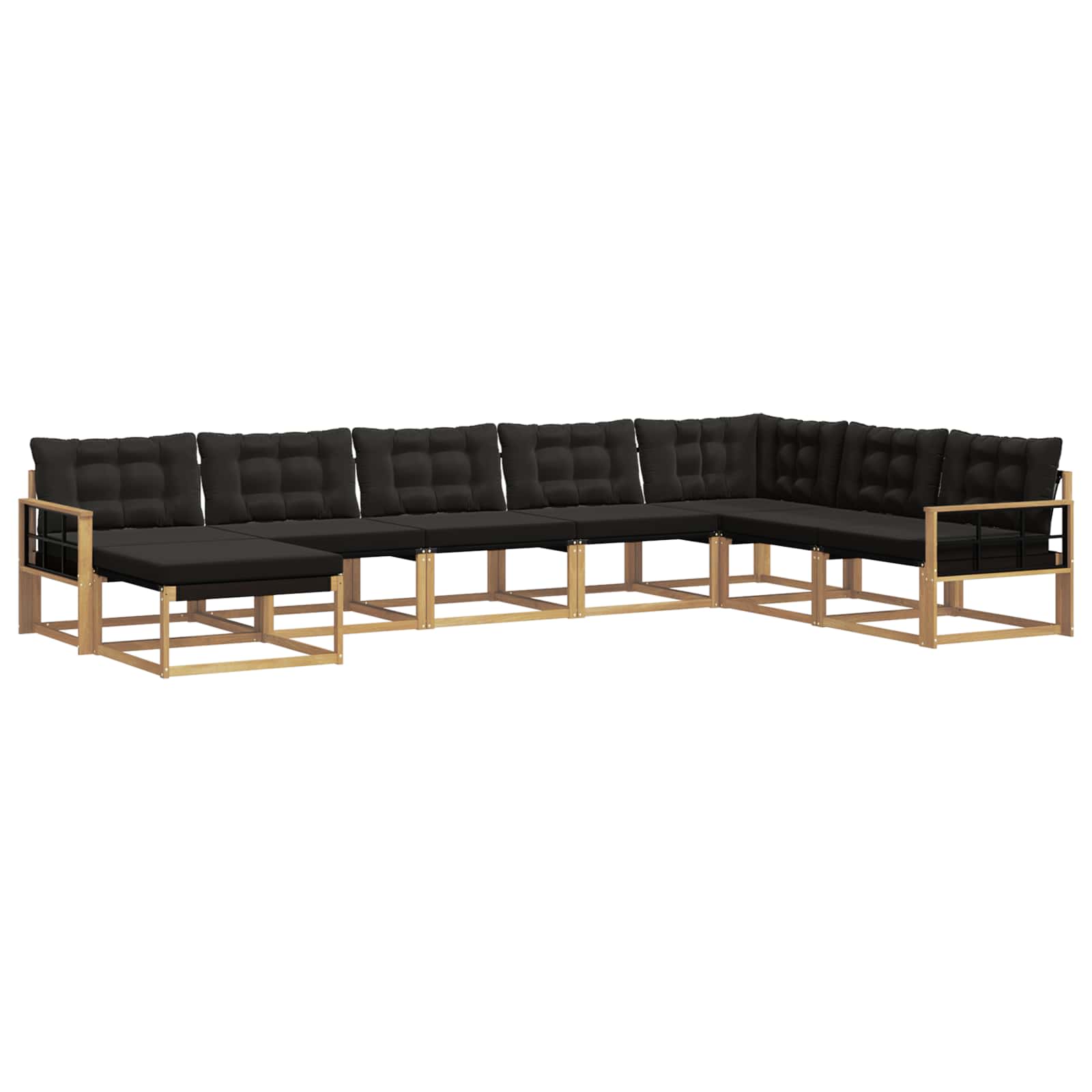 Set vanjskih sofa s jastukom 8 pcs Bijela i crna