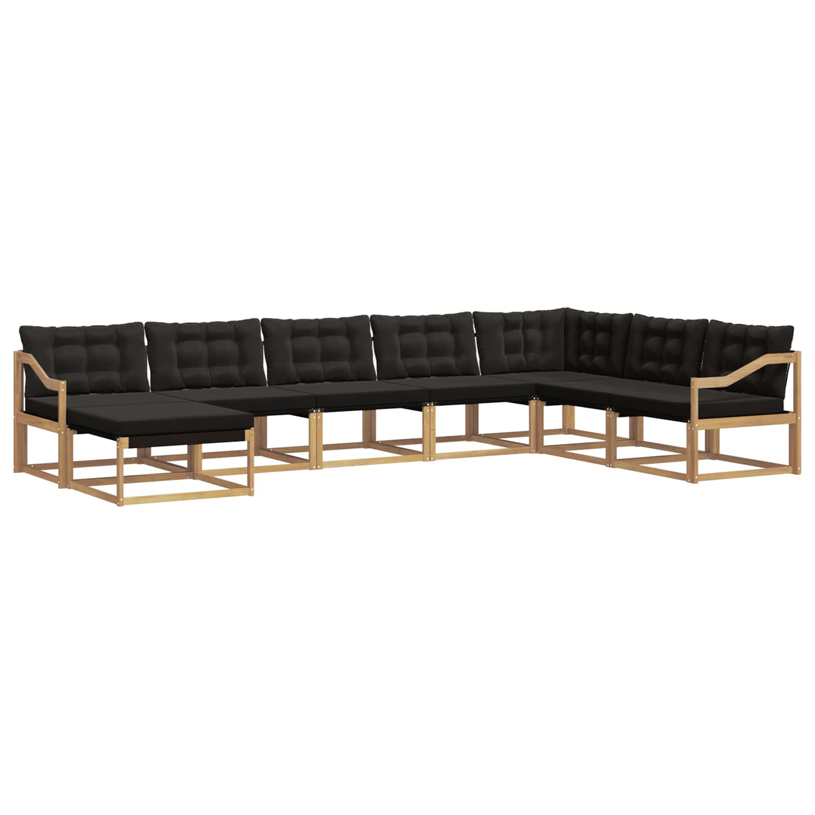 Set vanjskih sofa s jastukom 8 pcs Bijela i crna