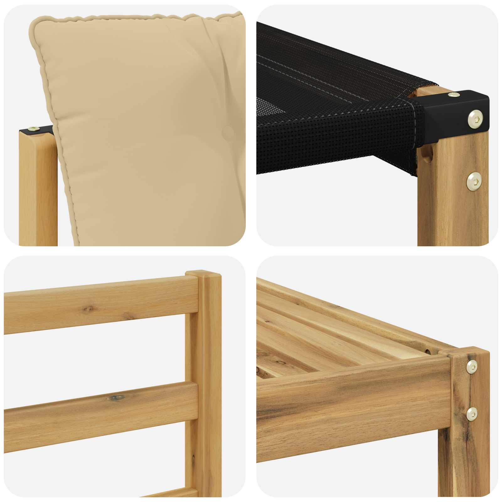 Set vanjskih sofa s jastukom 10 pcs Bijela i bež