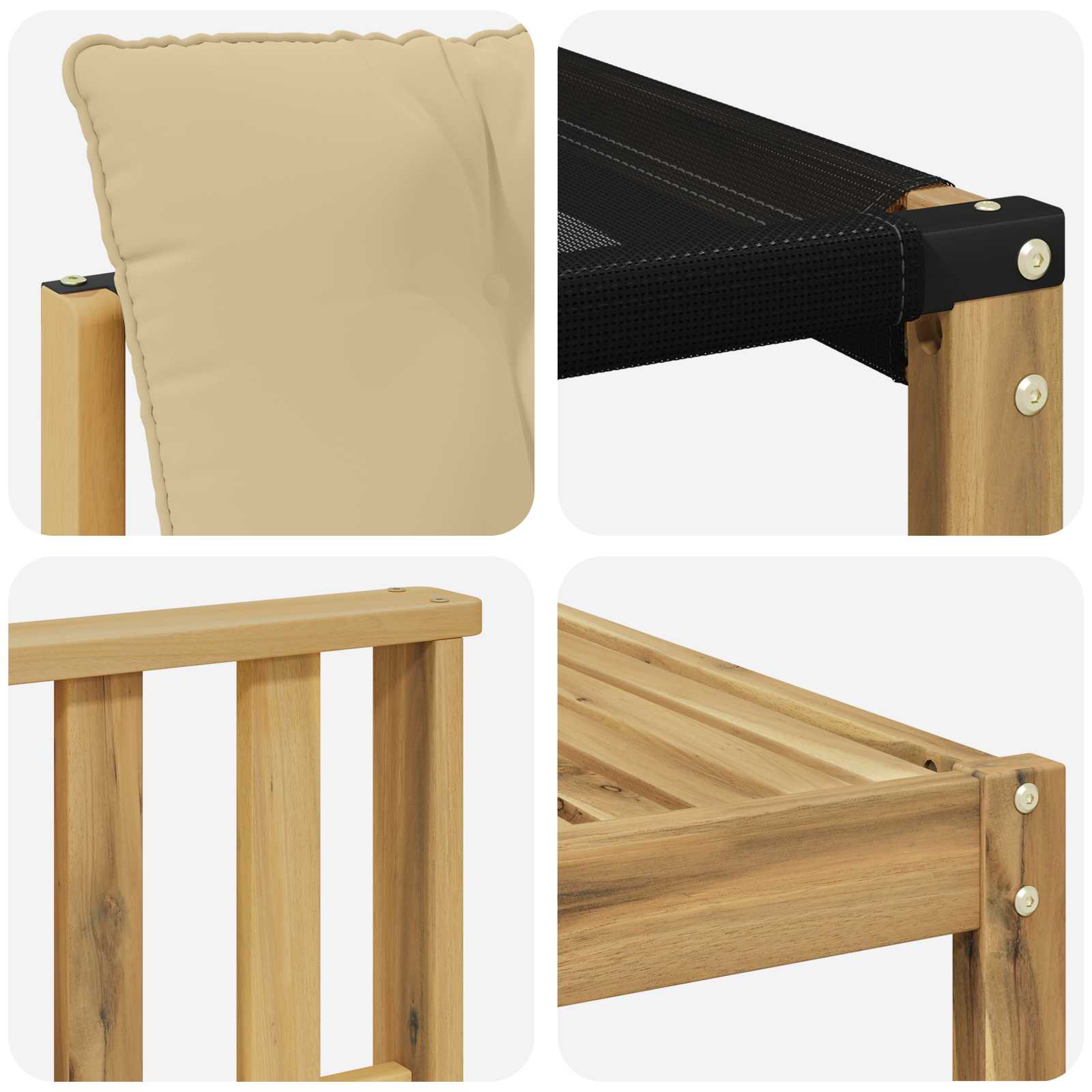 Set vanjskih sofa s jastukom 10 pcs Bijela i bež