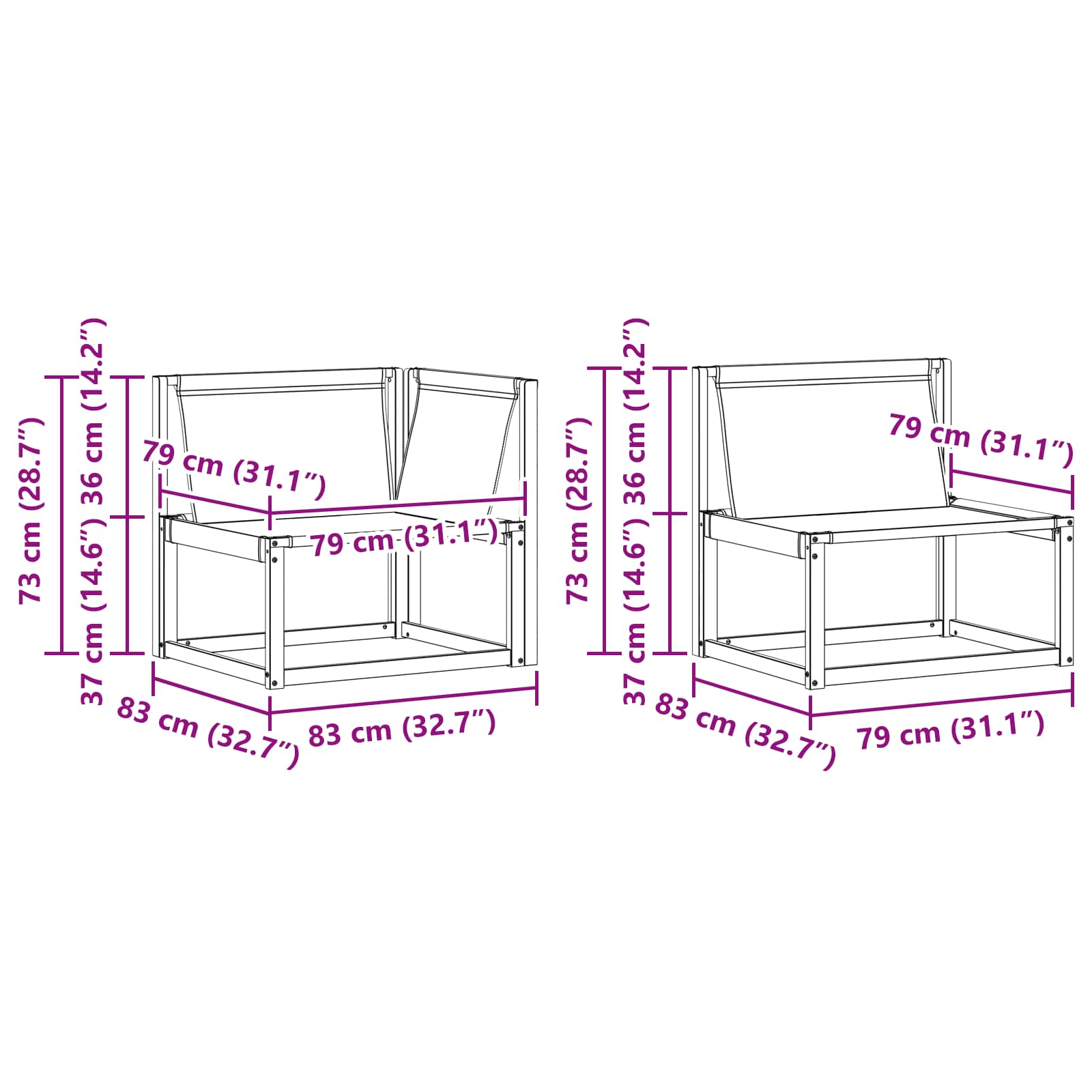 Set vanjskih sofa s jastukom 10 pcs Bijela i bež