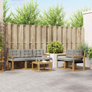 Set vanjskih sofa 6 kom. Bijela i svjetlosiva Smeđa 59 x 59 x 37 cm