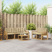 Set vanjskih sofa 6 kom. Bijela i bež Smeđa 59 x 59 x 37 cm