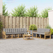 Set vanjskih sofa 8 kom. Bijela i svjetlosiva Smeđa 59 x 59 x 37 cm