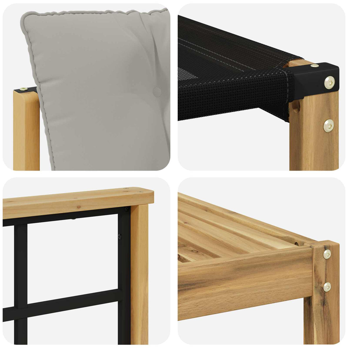 Set vanjskih sofa 8 kom. Bijela i svjetlosiva Smeđa 59 x 59 x 37 cm