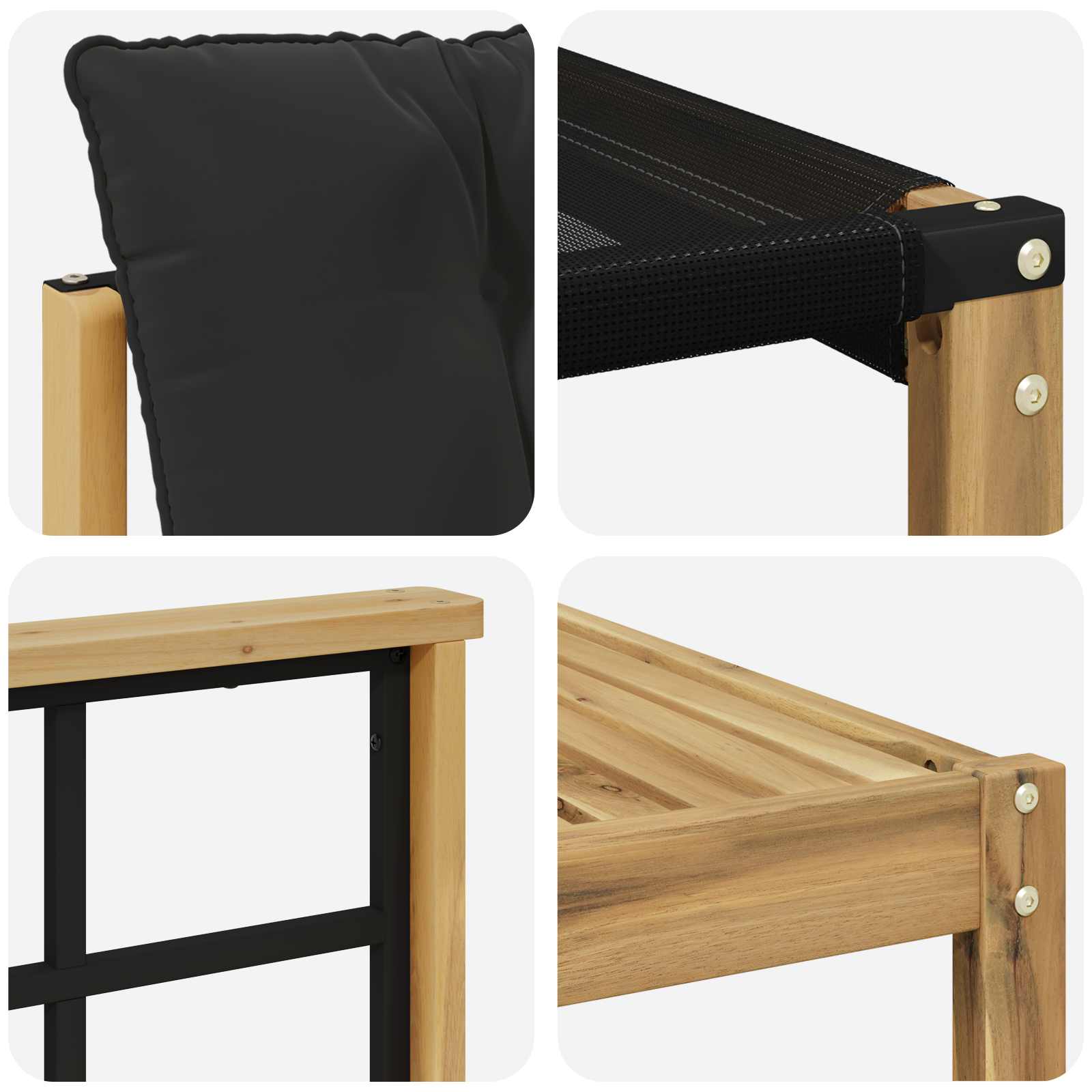Set vanjskih sofa s jastukom 8 pcs Bijela i crna