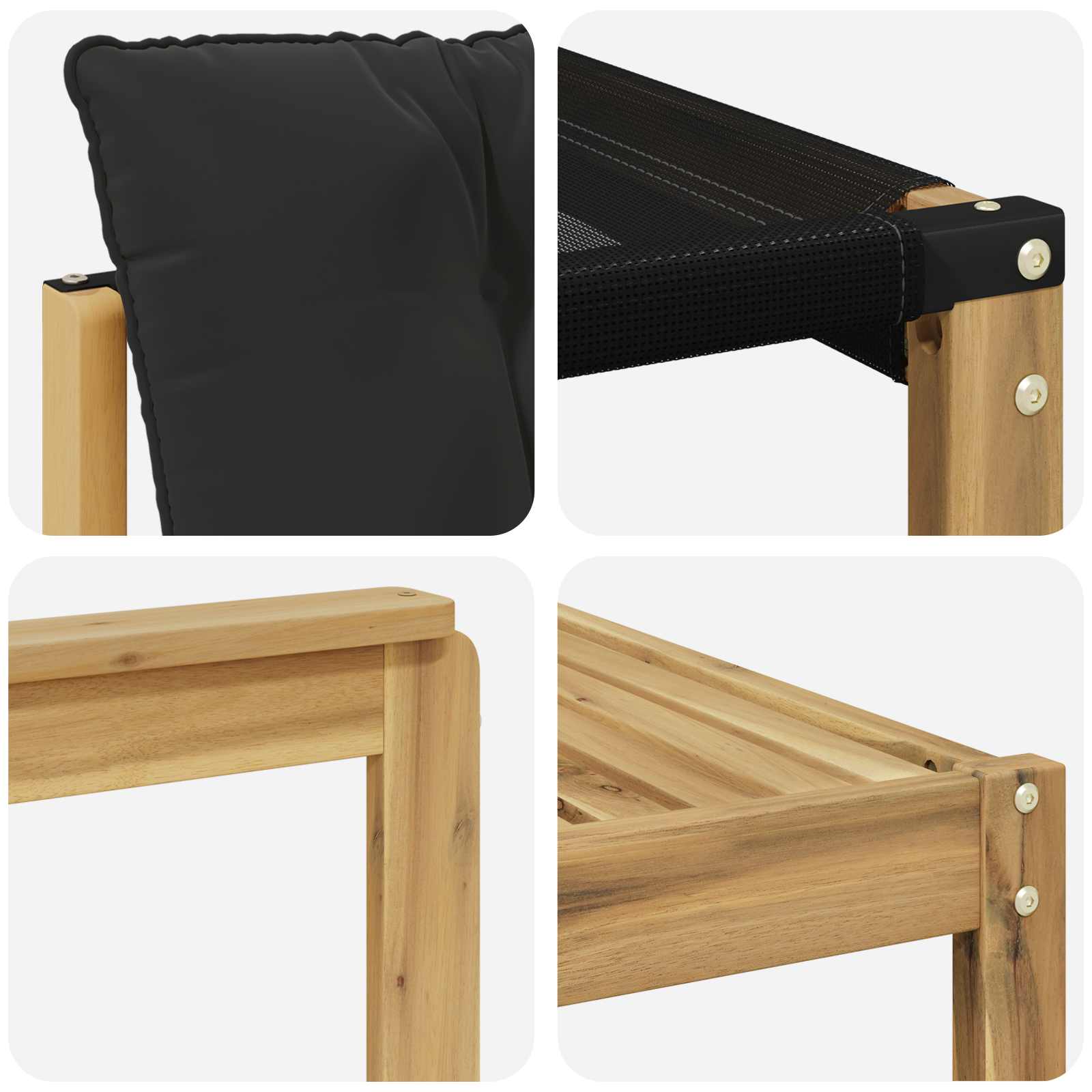 Set vanjskih sofa s jastukom 8 pcs Bijela i crna