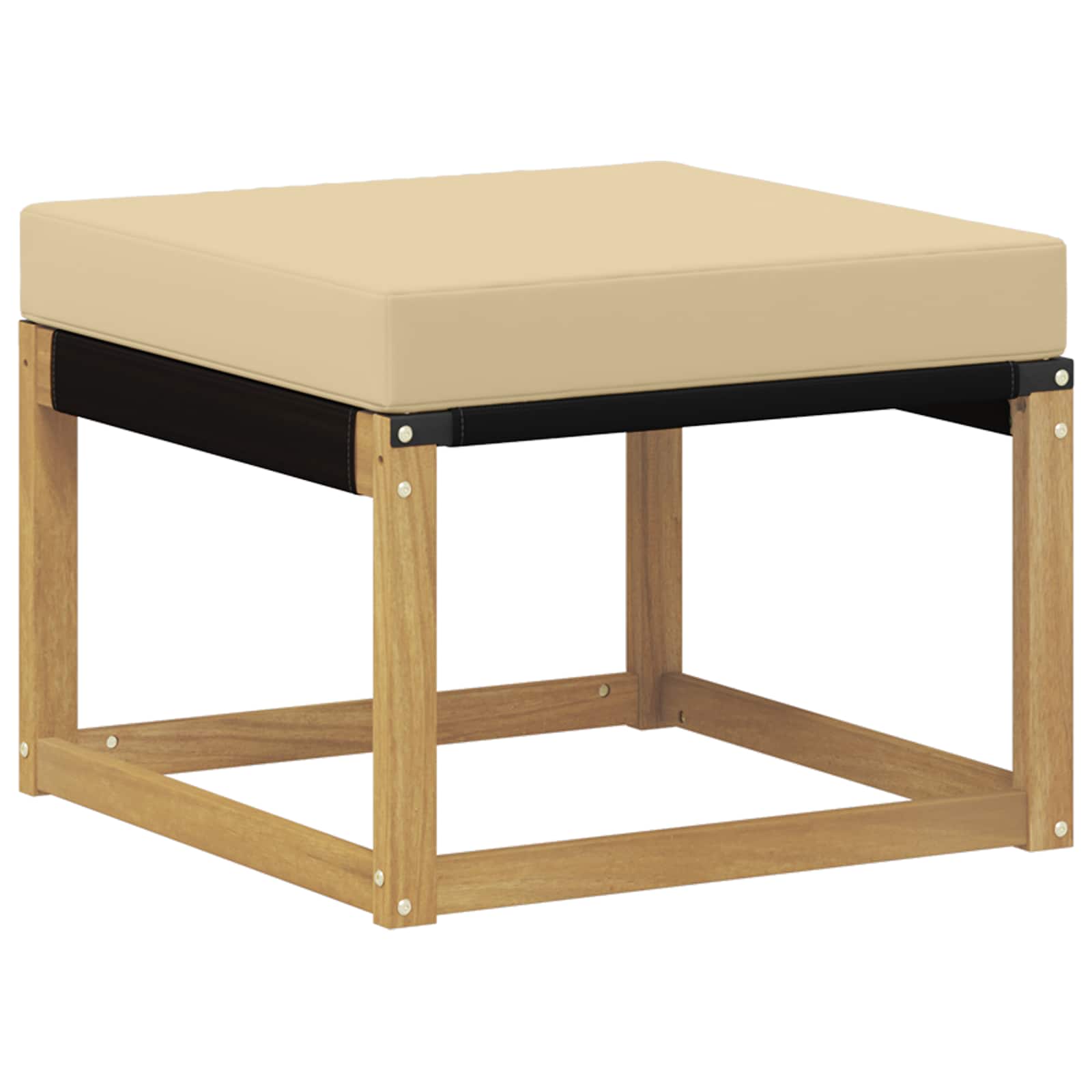 Set vanjskih sofa s jastukom 4 pcs Bijela i bež